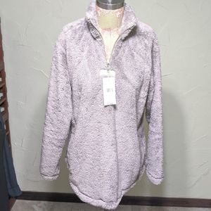 Lauren James Linden 2.0 Sherpa Lined fleece Pullover Gray NWT